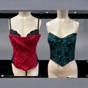 Fredericks,Woman,2 Corsets Red,Turquoise blue $19 Each,Siz 34-38,Clasp Closure.!